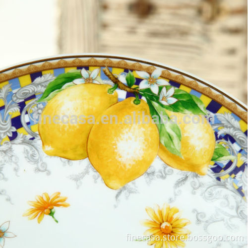 10.5 Inches Elegant Fine New Bone China Charger Plates Wholesale